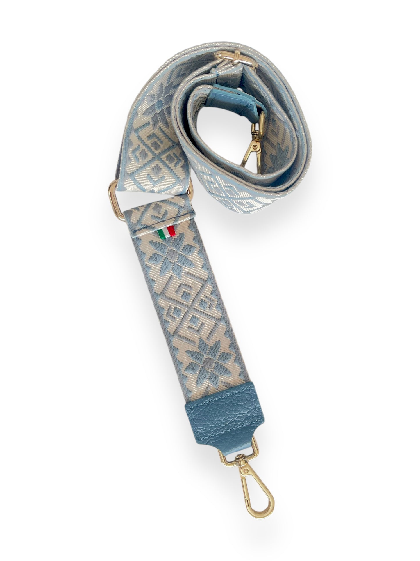 Italian Vibrant Strap - Mineral Blue Leather Ends