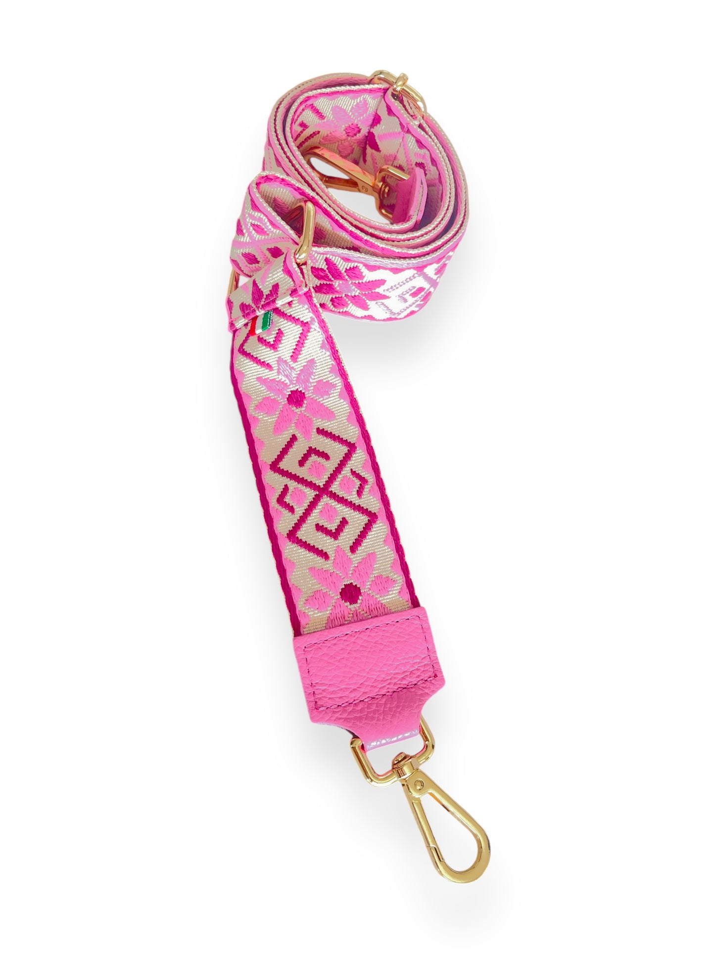 Italian Vibrant Strap - Pink Leather Ends