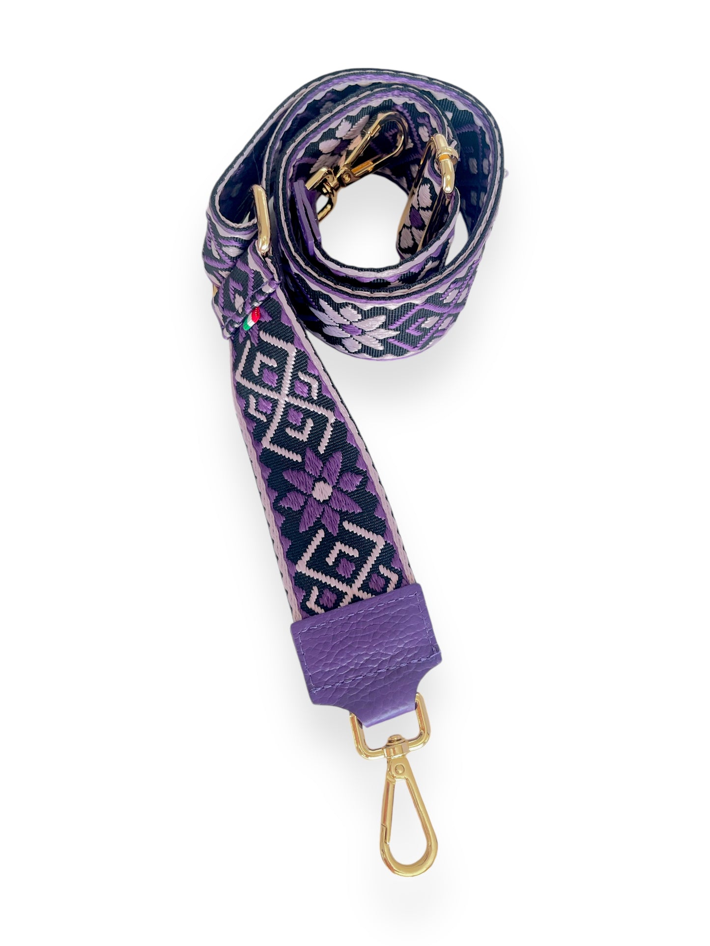 Italian Vibrant Strap - Purple Leather Ends