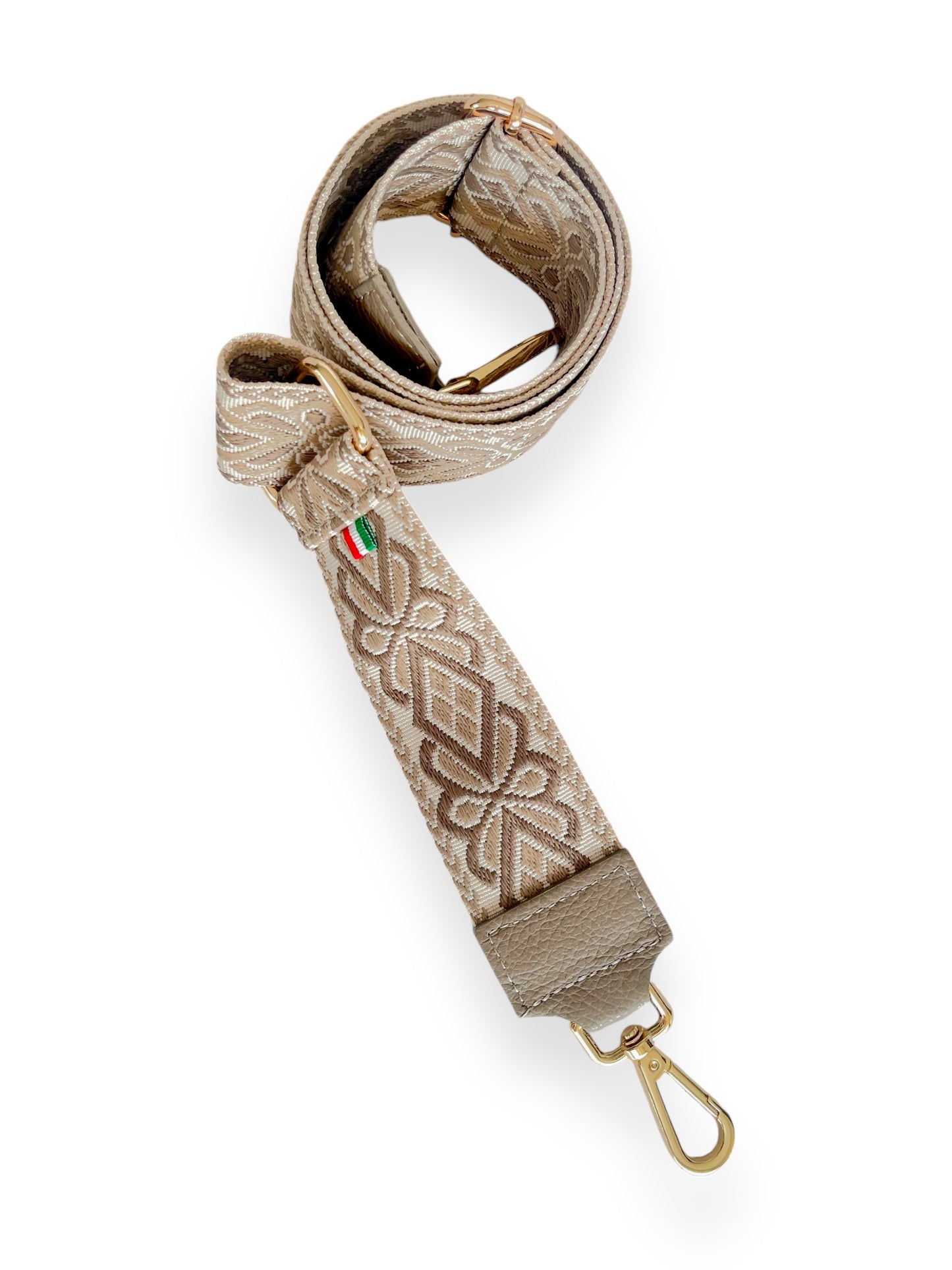 Italian Vibrant Strap - Taupe Leather Ends